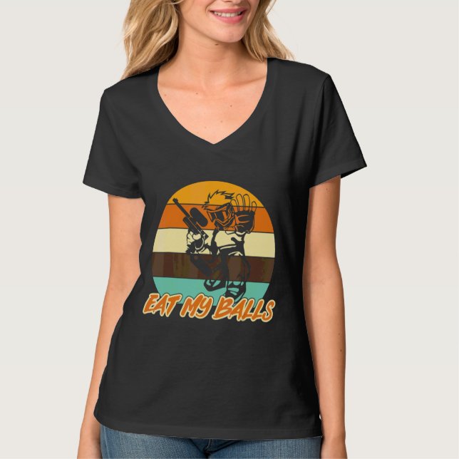 Paintball Eat My Bollar T Shirt (Framsida)