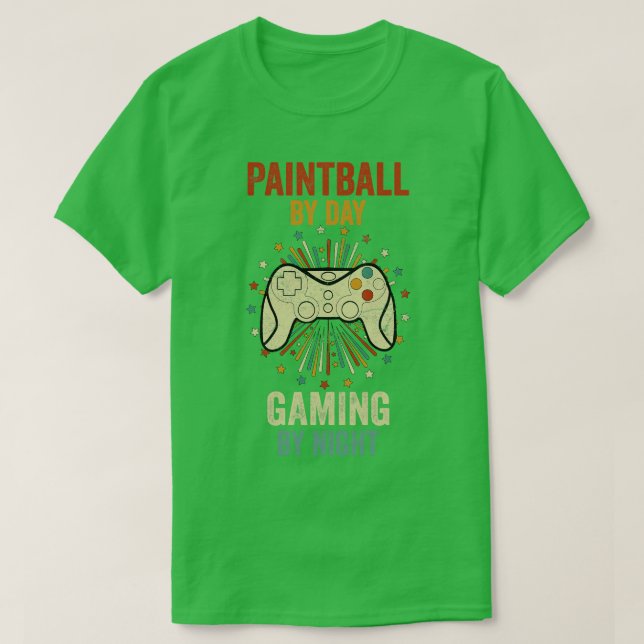 Paintball efter dagligt spel på natten t shirt (Design framsida)