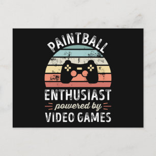 Paintball-enthusiast driven av TV-spel Vykort