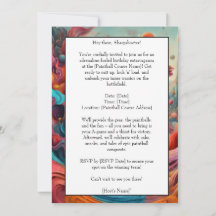 Paintball Födelsedagsfest inbjudan-kort