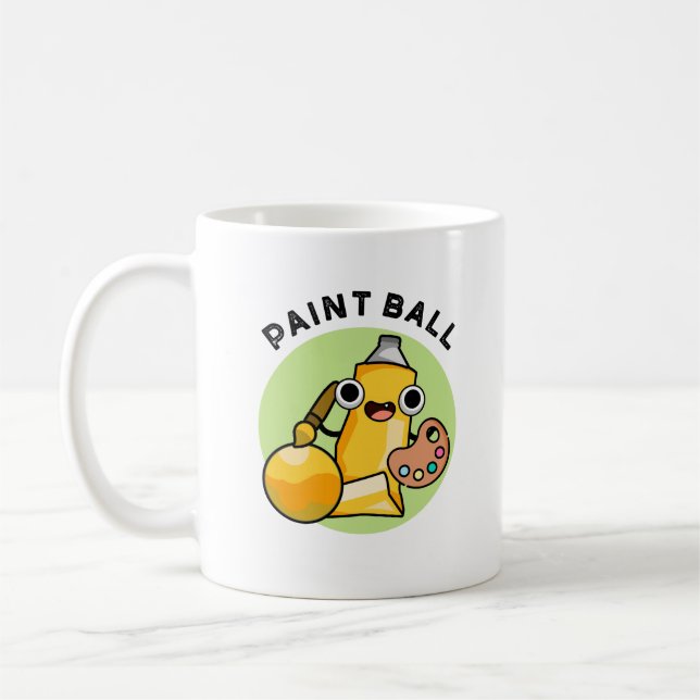 Paintball Funny Paint Pun Kaffemugg (Vänster)
