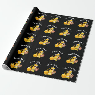 Paintball Funny Paint Pun Mörk BG Presentpapper