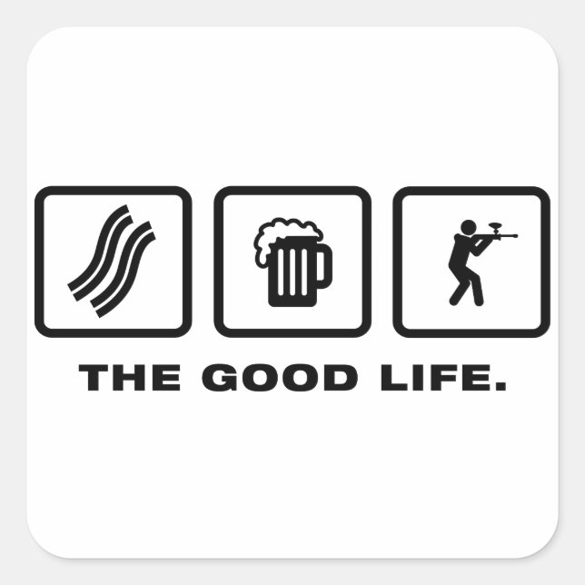 Paintball Fyrkantigt Klistermärke (Framsida)