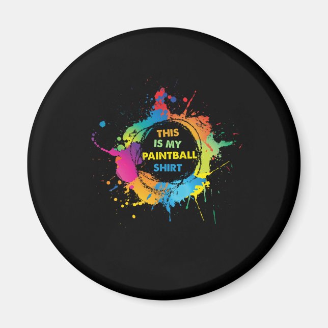 Paintball Game Färg Bollar Paintball Marker Gift Magnet (Framsidan)
