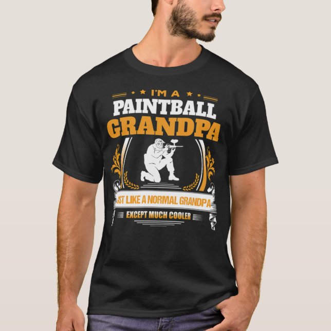 Paintball Grandpa Gift-coolor T Shirt (Framsida)