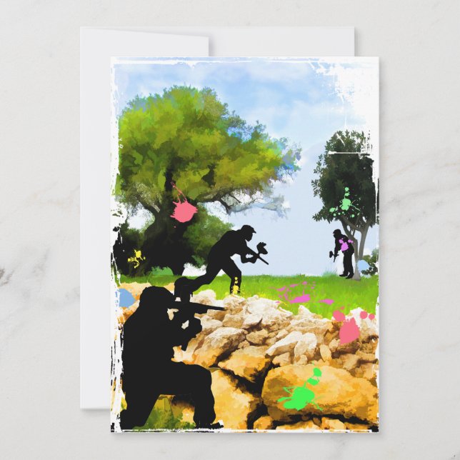 Paintball i Vår Inbjudningar (Framsida)