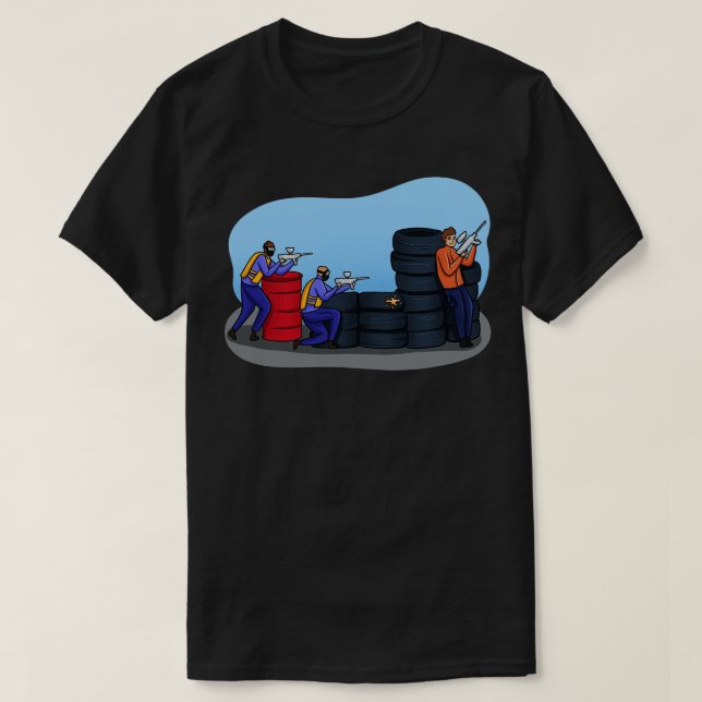 Paintball-illustration T Shirt (Design framsida)