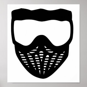 Paintball maskerar poster