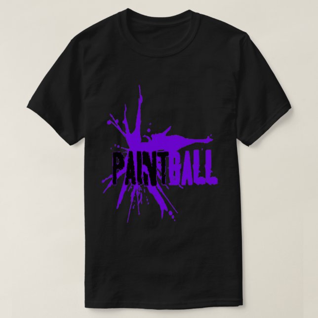 Paintball neon lila Blk T Shirt (Design framsida)