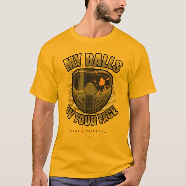 Paintball på Ansikte Tee Shirt (Framsida)