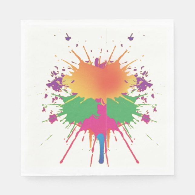 Paintball Party Napkins Pappersservett (Framsidan)