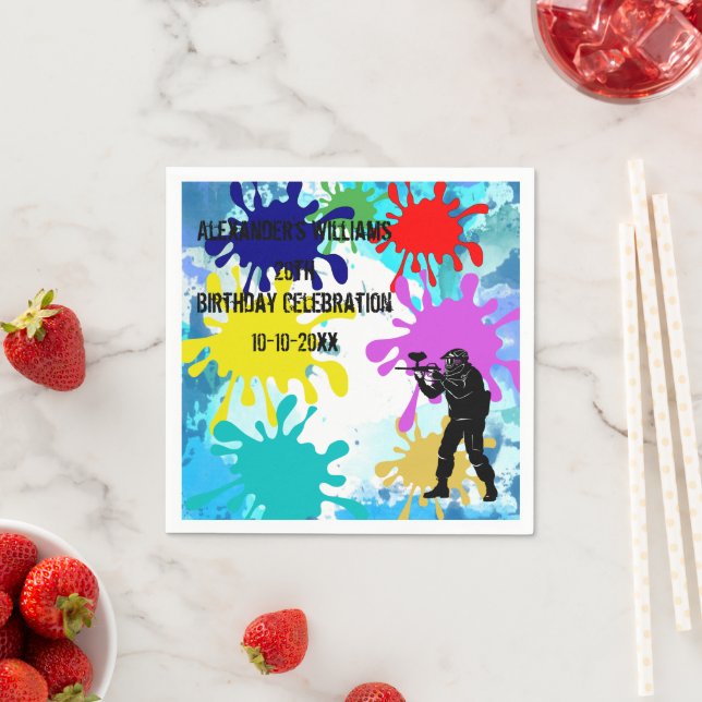 Paintball Party Pappersservett (Insitu)