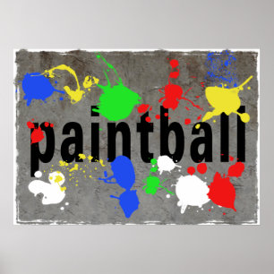 Paintball-plattor på betongvägg poster