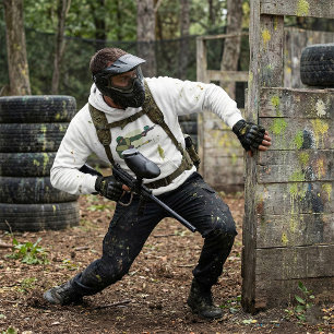 Paintball Player med två markeringar Action Sports Hoodie