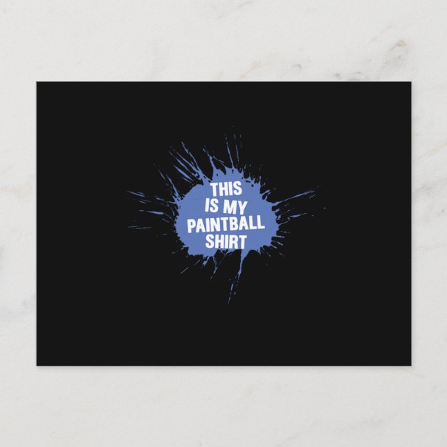 Paintball Player Paintball Outfit Paintball Marker Vykort (Framsida)