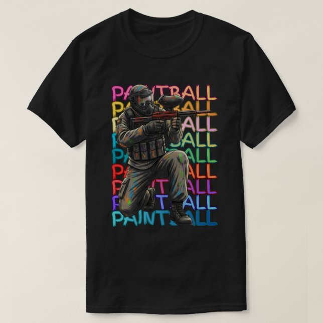 Paintball Player T Shirt (Design framsida)