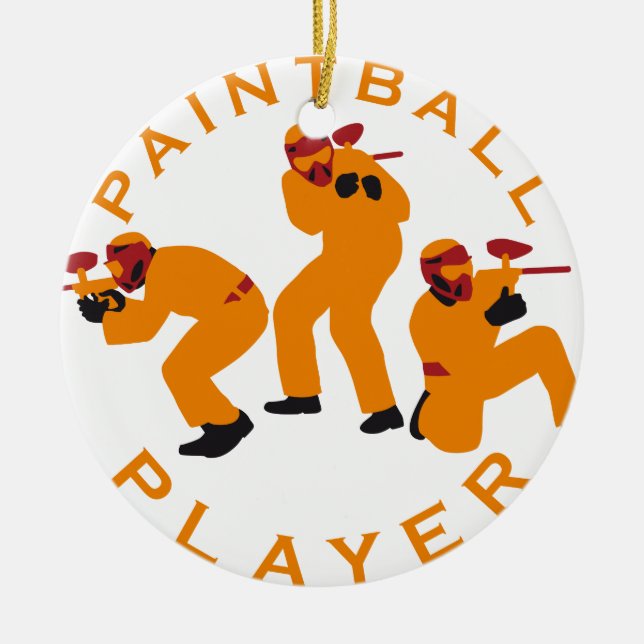 paintball players julgransprydnad keramik (Framsidan)
