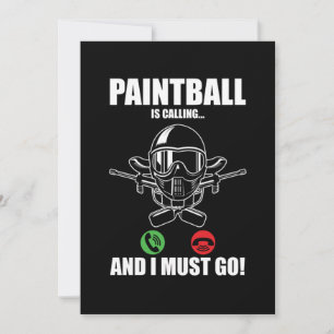 Paintball ropar paintballspelare markör present inbjudningar