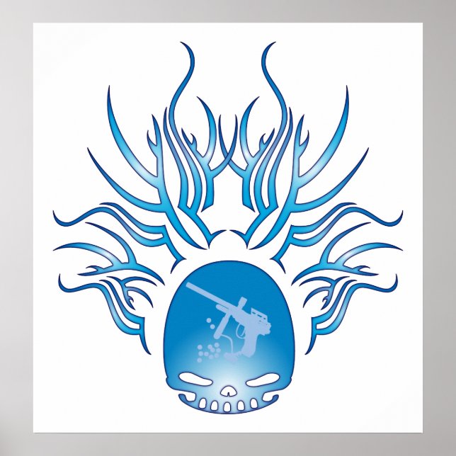 Paintball Skull Poster (Framsidan)