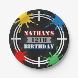 Paintball Splatter Barns födelsedag Colorful