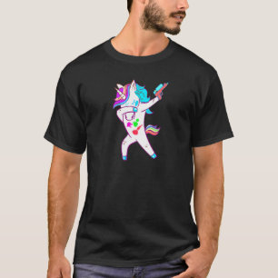 Paintball Splatter Dabbing Unicorn Tactical Shooti T Shirt
