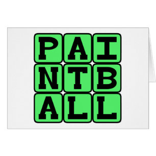 Paintball, sport hälsningskort