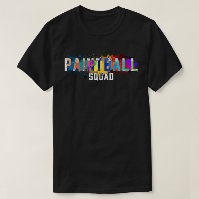 Paintball Squad Splatter T Shirt (Design framsida)