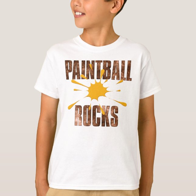 Paintball Sten (brun) T-Shirt (Framsida)
