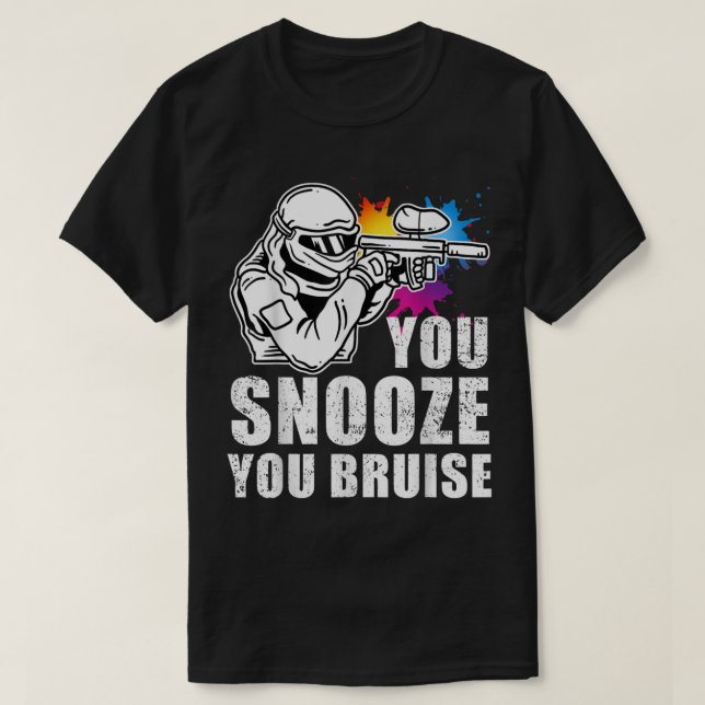 Paintball T Shirt du snooserar dig Bruise Paintbal (Design framsida)