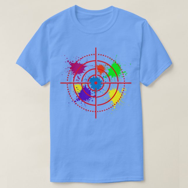 Paintball Target Shooting Sport Paintballer Luft G T Shirt (Design framsida)