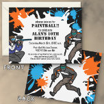 Paintball Theme Födelsedagsfest Kid-inbjudan Inbjudningar<br><div class="desc">Anpassa enkelt den här coolans inbjudan till ditt barns målarfärg till födelsedagsfesten! Du kan ladda ner och skriva ut dem själv.. och det ser ut som om du spenderade en förmögenhet! Inbjudningarna är roligt,  färgstarka och helt energifyllda. Alla barn skulle bjuda in kärlek till party!</div>