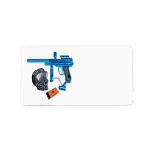 Paintball utrustar adressetikett