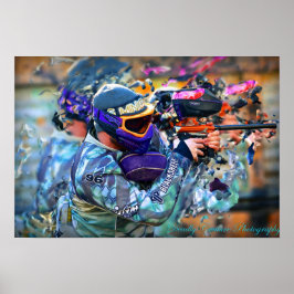 Paintball-utskrift - stor poster