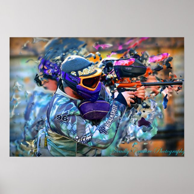 Paintball-utskrift - stor poster (Framsidan)