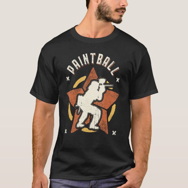 Paintball Vintage Retro Classic T Shirt (Framsida)