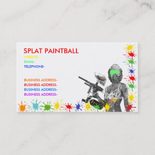 Paintball Visitkort