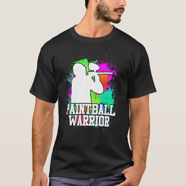 Paintball Warrior Paintballer 1 T Shirt (Framsida)