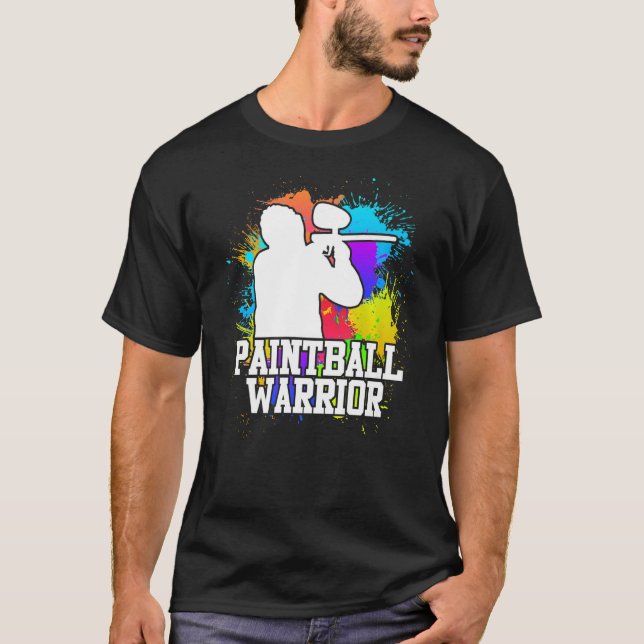 Paintball Warrior Paintballer T Shirt (Framsida)