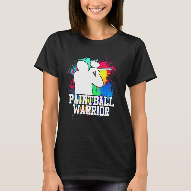 Paintball Warrior Paintballer T Shirt (Framsida)