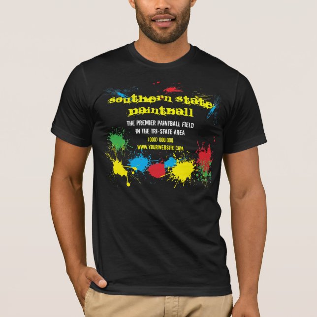 Paintballaffärsskjorta Tee (Framsida)