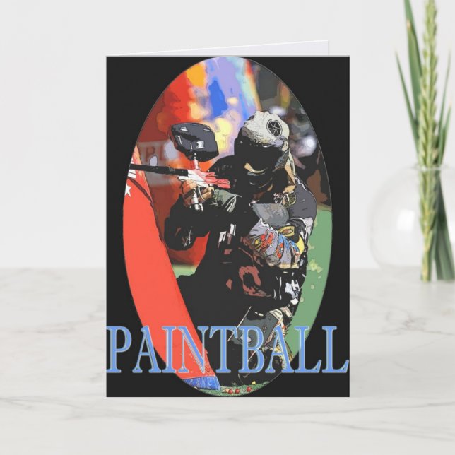 Paintballhälsningkort Kort (Framsida)