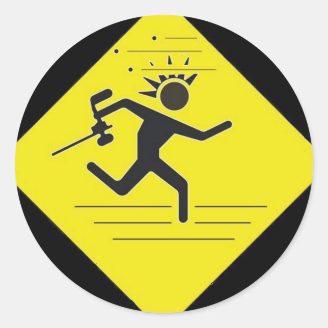 Paintballklistermärke Runt Klistermärke (Framsida)