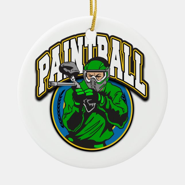 Paintballlogotyp Julgransprydnad Keramik (Framsidan)
