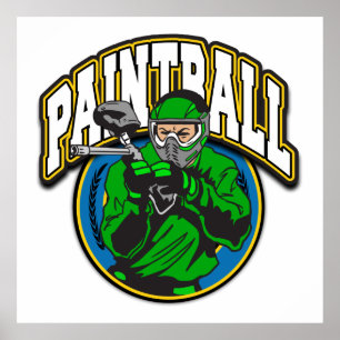 Paintballlogotyp Poster