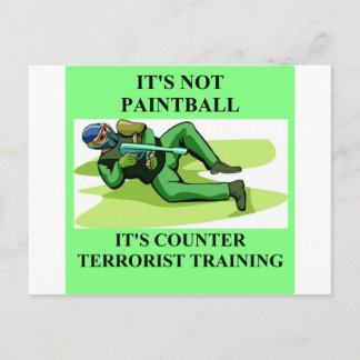 paintballspelare vykort