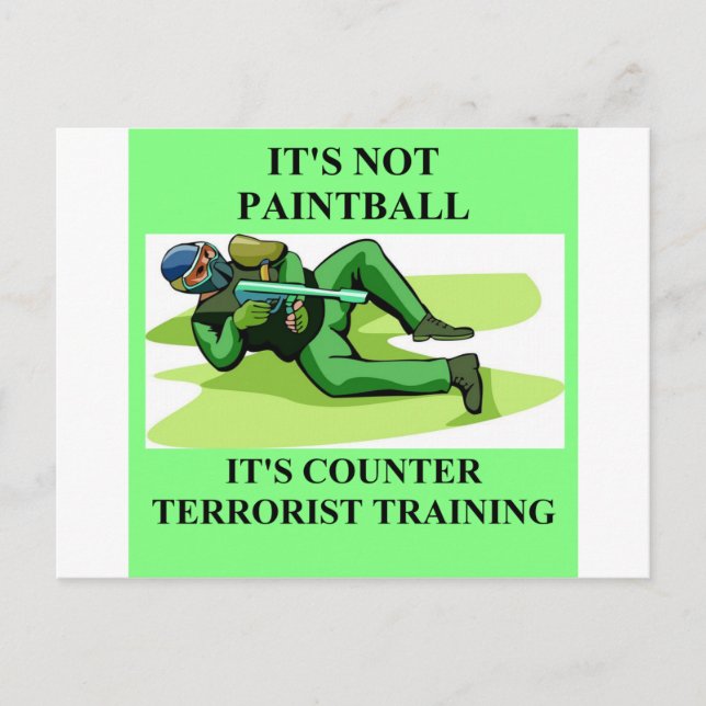 paintballspelare vykort (Framsida)