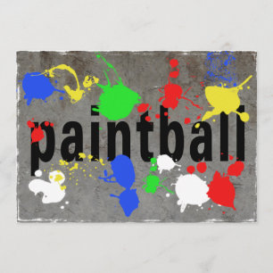 PaintballSplatter på betongväggen Inbjudningar