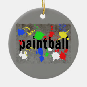 PaintballSplatter på betongväggen Julgransprydnad Keramik
