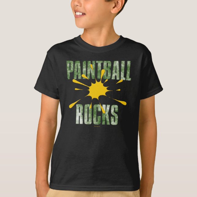 Paintballstenar (grönt) tee (Framsida)
