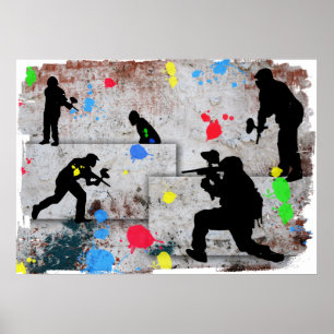 Paintballstrid Poster